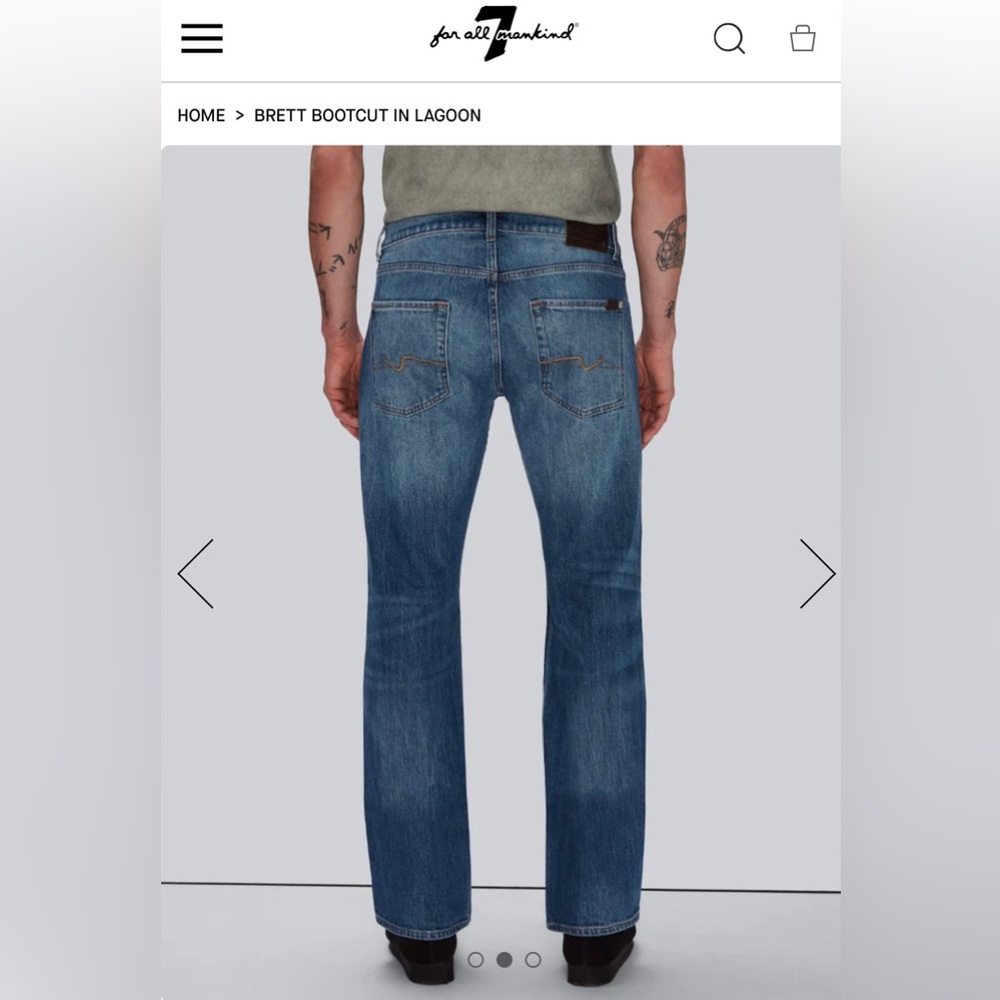 7 off all mankind BRETT boot cut jeans size 29 - Picture 3 of 10